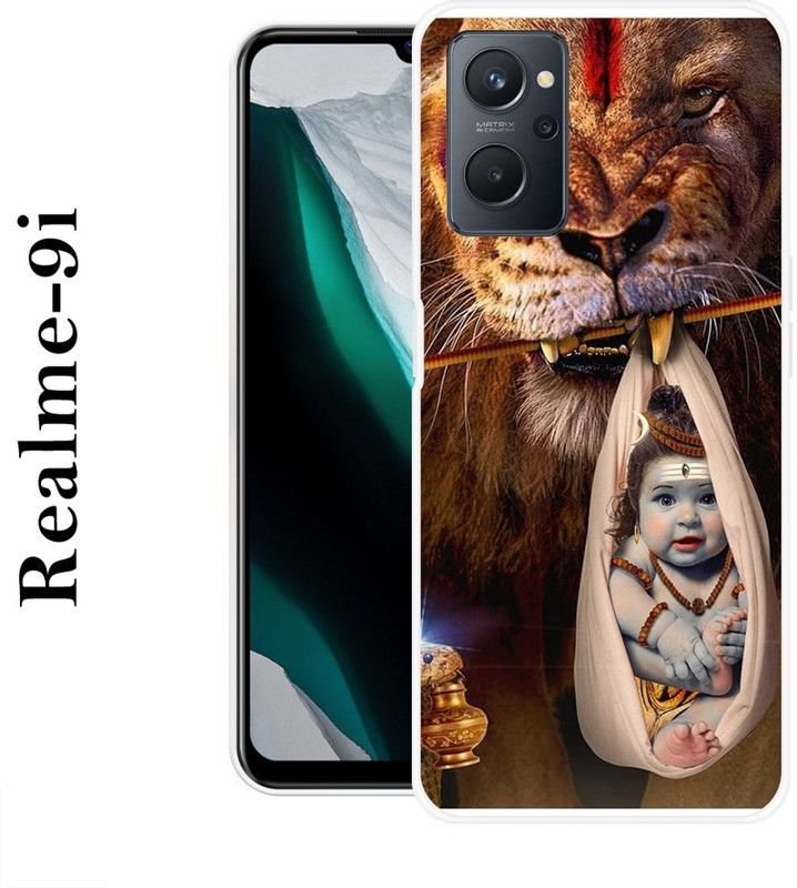 REALKING Back Cover for Realme 9i  (Brown, Silicon)