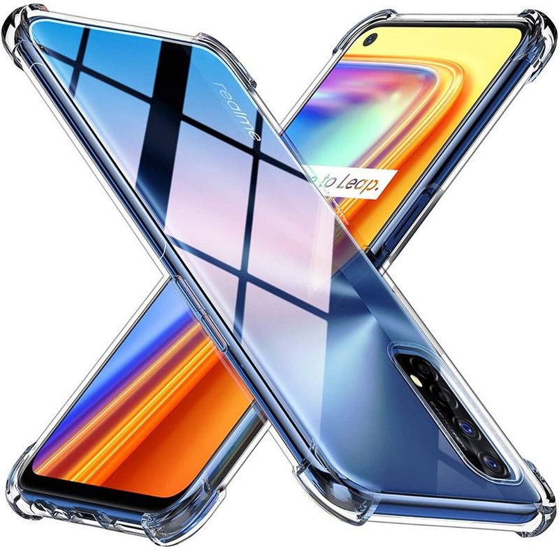 SmartPoint Bumper Case for Realme 7  (Transparent, Shock Proof, Silicon, Pack of: 1)