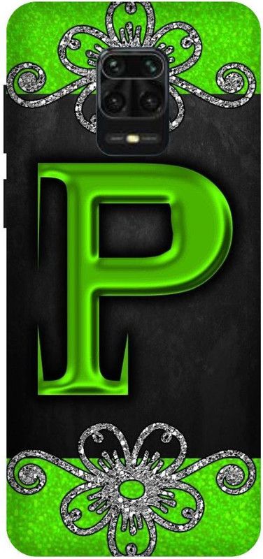 3D U PRINT Back Cover for Redmi Note 9 Pro,M2003J6A1I P letter,P name P word  (Multicolor, Waterproof, Pack of: 1)