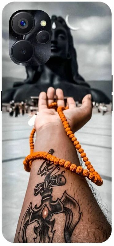 DIKRO Back Cover for realme 9i 4g, RMX3491, ADIYOGI, SHIVA, STATUE, RUDRAKSH, SHIV, SHIVJI  (Black, Hard Case, Pack of: 1)