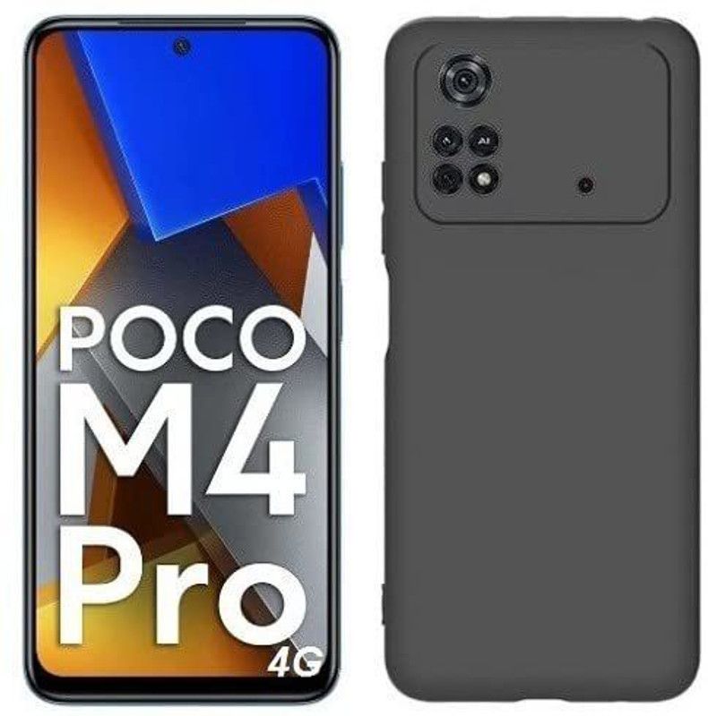 INFINITYWORLD Back Cover for POCO M4 Pro 4G  (Black, Shock Proof, Pack of: 1)