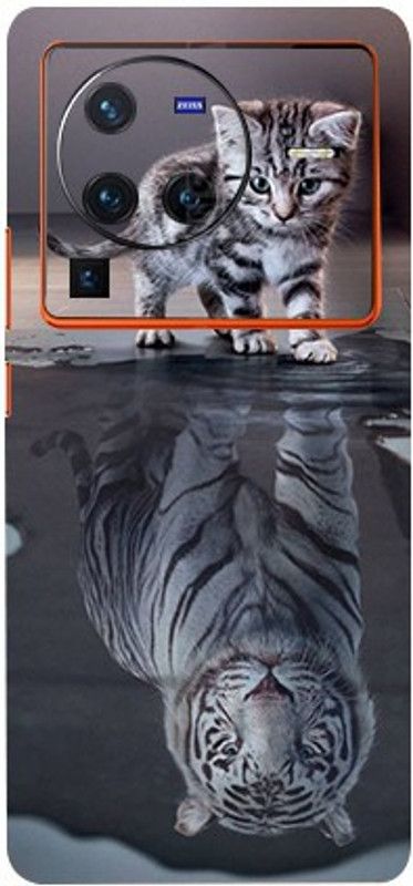 BUGGU Lion Shadow For VIVO X80 PRO Back Skin Guard, VIVO X 80 PRO Mobile Skin  (Lion Shadow Skin With High Matte Finish.)