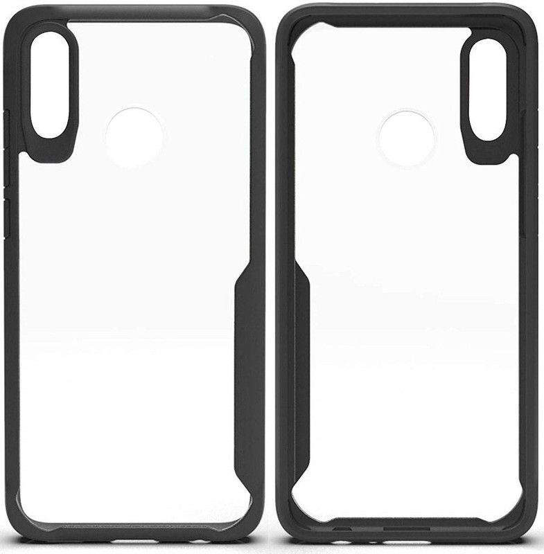 CELLCAMPUS Back Cover for Vivo V9 Youth  (Transparent, Black, Grip Case, Pack of: 1)