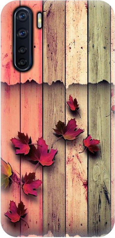 Smutty Back Cover for Oppo F15, CPH2001 - Maple Leaves Print  (Multicolor, Hard Case, Pack of: 1)