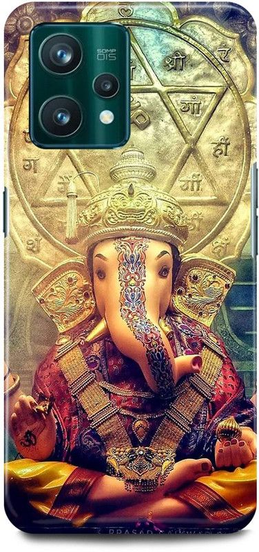 FIKORA Back Cover for Realme C31, RMX3501, GANESHJI, LORD, GANESHA, GANPATI, BAPPAMORYA  (Gold, Hard Case, Pack of: 1)
