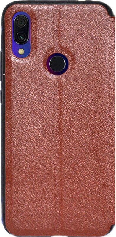 COVERBLACK Flip Cover for Mi Redmi 7 2019  (Brown, Grip Case, Pack of: 1)