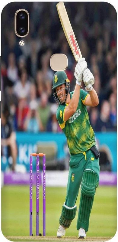 THE NARAYANA COLLECTIONS Back Cover for VIVO V9 YOUTH-1727-AB,DE,VILLIERS,VIRAT,KOHLI,RCB  (Multicolor, Hard Case, Pack of: 1)