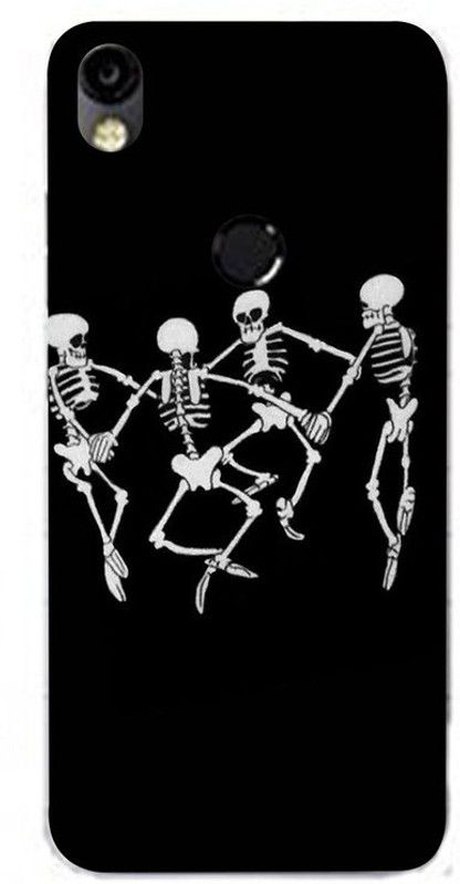 Golden Mask Back Cover for Sky Hawk Back Cover For Tecno Camon In5 Four Skeleton In Dancing  (Multicolor, Waterproof, Silicon)