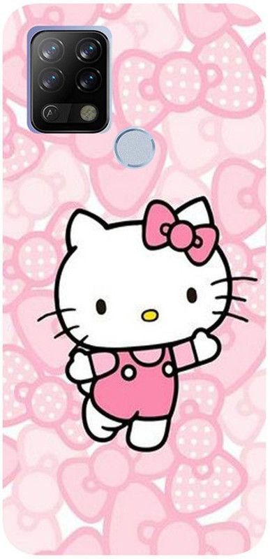Golden mask Back Cover for Tecno Pova  (Pink, White, Waterproof, Silicon)