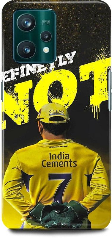 play fast Back Cover for Realme 9 Pro 5G, RMX3471 MAHENDRA, SINGH, DHONI, MS, DHONI, CSK, PLAYER  (Yellow, Hard Case, Pack of: 1)