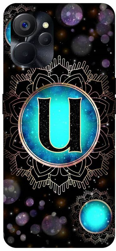 COVERJET Back Cover for REALME 9i 5G- RMX3612-U- NAME- LETTER- ALPHABET- PATTERN  (Blue, Hard Case)