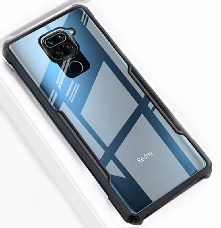 Cermarise Back Cover for Redmi Note 9  (Black, Camera Bump Protector, Pack of: 1)