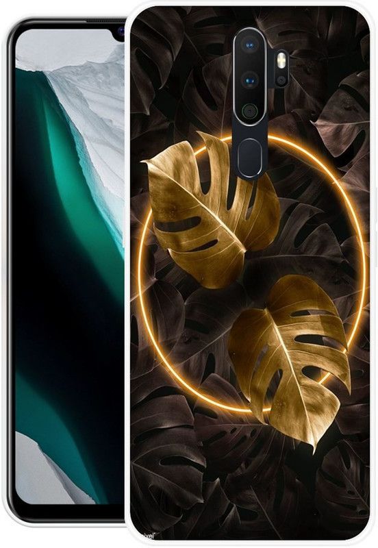 JAYFOX Back Cover for Oppo A5 2020  (Black, Gold, Silicon)