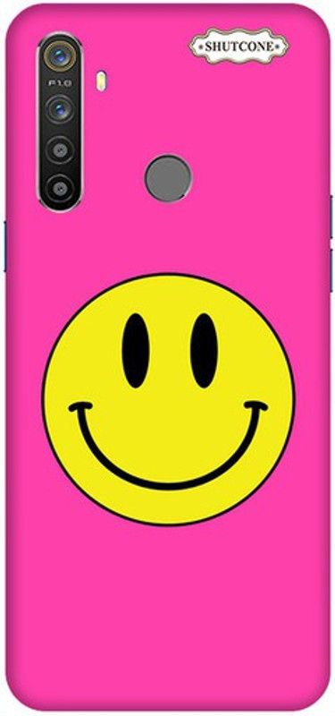 Omkar Enterprises Back Cover for Realme 5s  (Pink, Yellow)