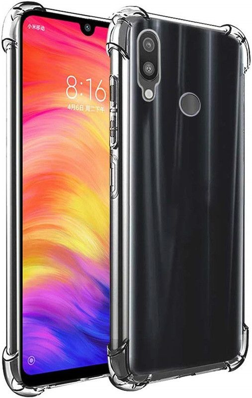 Phone Back Cover Pouch for Redmi Note 7 Pro  (Transparent, White, Grip Case, Pack of: 1)