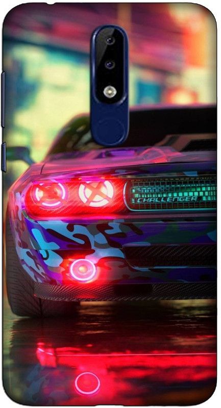 CROKIAN Back Cover for Nokia 6.1 Plus Car Back Cover  (Multicolor, Hard Case)