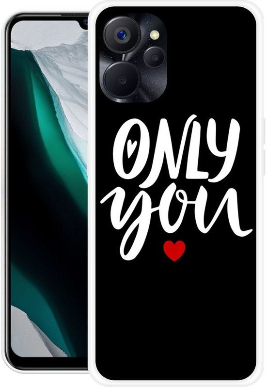 JATLAND Back Cover for Realme 9i 5G  (Black, White, Silicon)