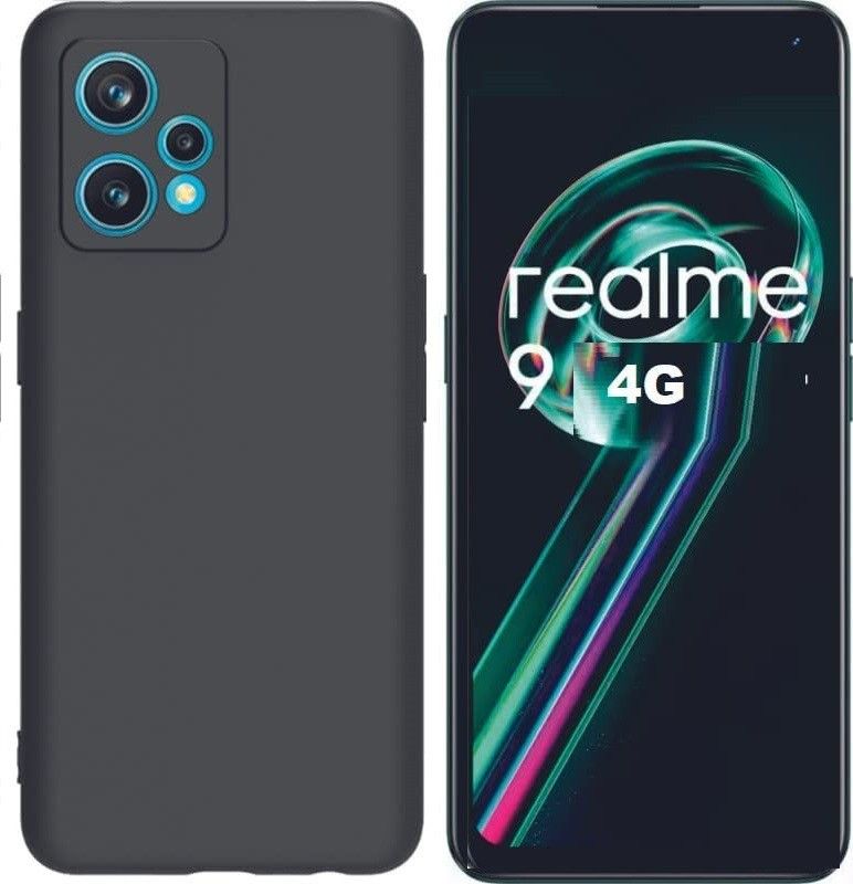 INFINITYWORLD Back Cover for Realme 9  (Black, Shock Proof, Pack of: 1)