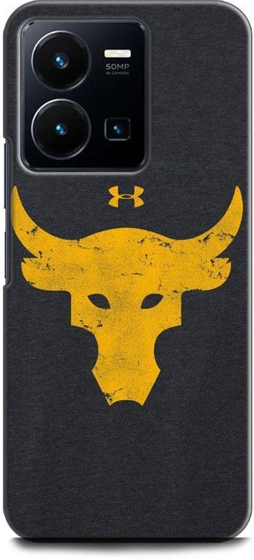 WallCraft Back Cover for Vivo Y35, V2205 BULL, ROCK, WWE, DWAYNE, JHONSON, LOGO  (Multicolor, Dual Protection, Pack of: 1)
