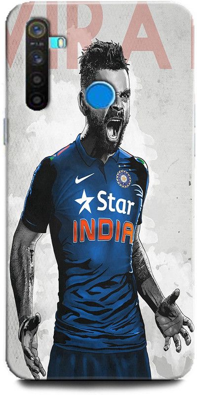 GRAFIQE Back Cover for Realme 5/ Kohli, Virat Kohli, India, Indian Cricket Captain, Sports  (Multicolor, Shock Proof, Pack of: 1)