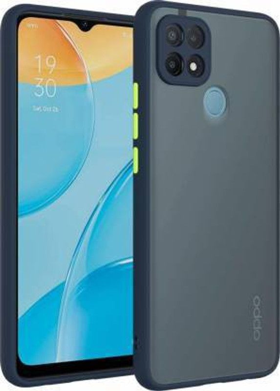 Cafune Back Cover for Oppo A15  (Blue, Camera Bump Protector, Pack of: 1)