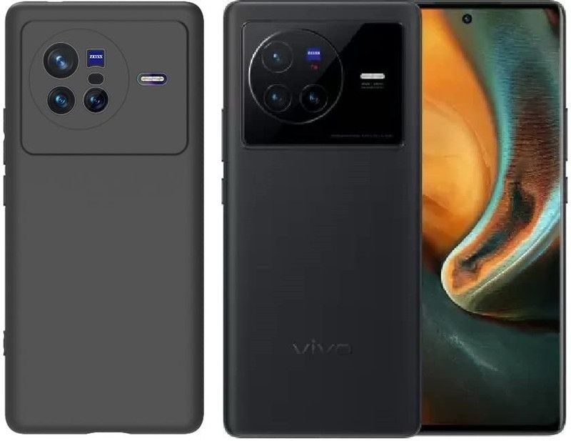 SNMART Back Cover for vivo X80  (Black, Shock Proof, Pack of: 1)