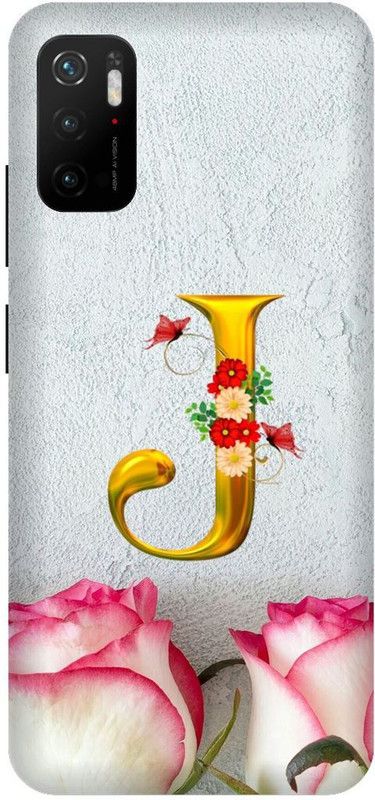 UMPRINT Back Cover for Redmi Note 10T 5G J J Latter Alphabet Printed Back Cover  (Multicolor, Hard Case, Pack of: 1)