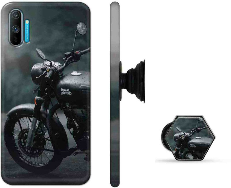 Deltavo Back Cover for Realme C3  (Black, Cases with Holder, Pack of: 2)
