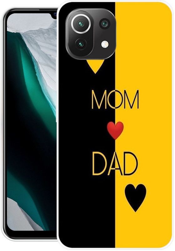 vaidik Back Cover for Mi 11 Lite NE 5G  (Yellow, Black, Dual Protection, Silicon, Pack of: 1)