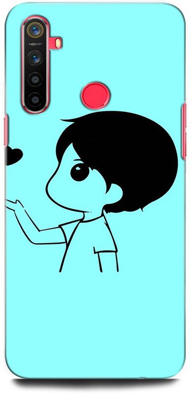 ORBIQE Back Cover for Realme 5 RMX1911 BOY, ANIME, ALONE BOY, HEART,  (Multicolor, Hard Case, Pack of: 1)