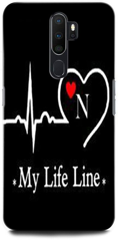 ORBIQE Back Cover for OPPO A5 2020 CPH1933 N, N LETTER, N ALPHABET, MY LIFE LINE N  (Multicolor, Hard Case, Pack of: 1)