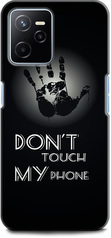 WallCraft Back Cover for Realme Narzo 50A Prime DON'T TOUCH MY PHONE, QUOTES, BLACK  (Multicolor, Dual Protection, Pack of: 1)