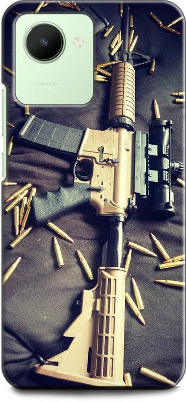 WallCraft Back Cover for Realme C30s, RMX3690 AR-15, ARMY, GUN, GUN BULLETS, MILITARY, RIFLE  (Multicolor, Dual Protection, Pack of: 1)