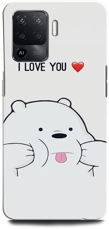 ORBIQE Back Cover for OPPO F19 Pro CPH2285 BEAR, ANIMAL, LOVE ANIMAL, TEDDY BEAR, HEART, CUTE, I LOVE YOU  (Multicolor, Hard Case, Pack of: 1)