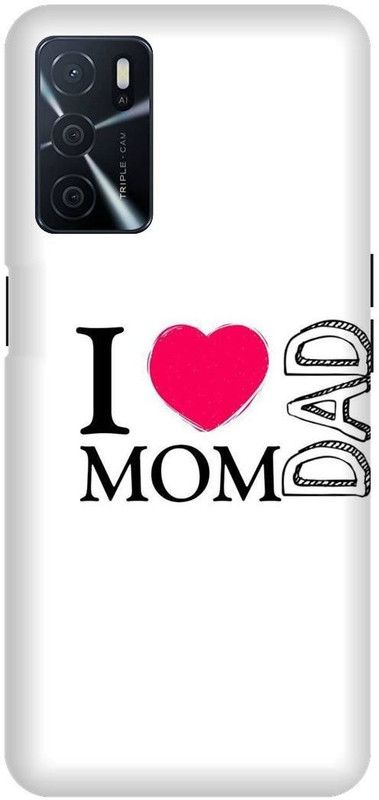 VS PRINT LINK Back Cover for OPPO A16 \ CPH2269 \ love mom ded, Mom and Dad Printed Back Cover  (White, Hard Case, Pack of: 1)