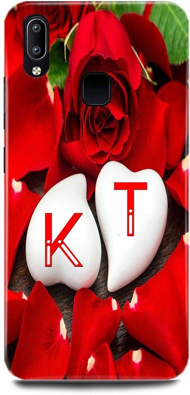 Dimora Back Cover for Vivo V9/vivo 1723,K Loves T Name,K Name, T Letter, Alphabet,K Love T NAME  (Multicolor, Hard Case, Pack of: 1)