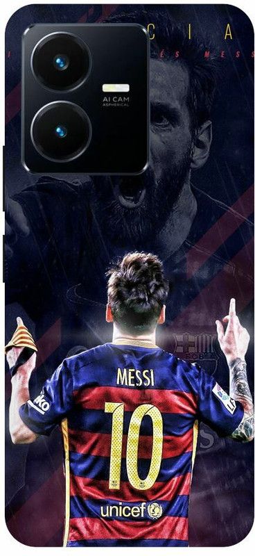 THE NARAYANA COLLECTIONS Back Cover for VIVO Y35- V2205-MESSI,FOOTBALL,SPORTS,JERSY  (Multicolor, Hard Case)