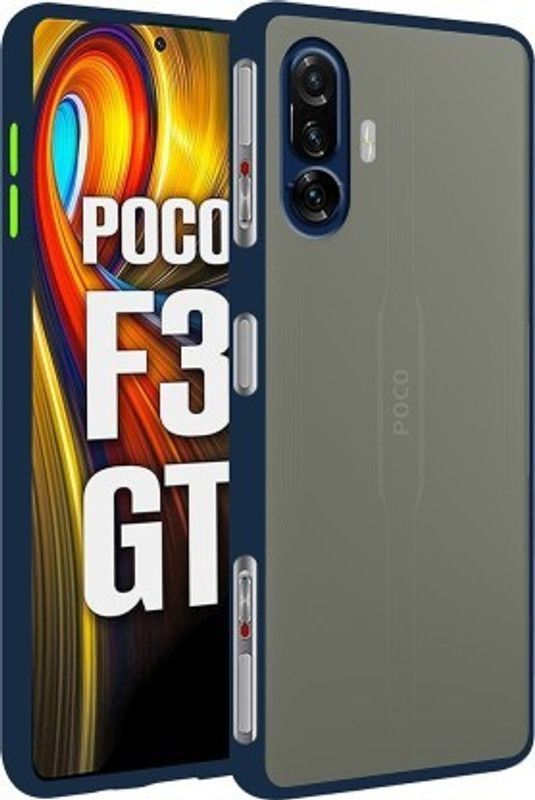 Cermarise Back Cover for Poco F3 GT  (Blue, Camera Bump Protector, Pack of: 1)