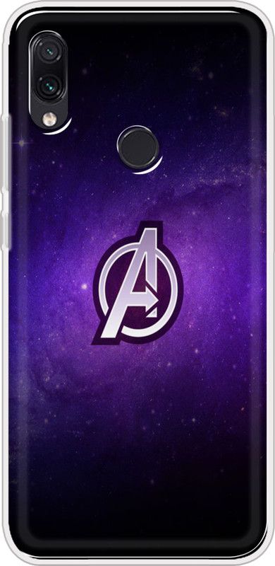 Hansviprint Back Cover for Mi Redmi Note 7  (Purple, Blue, Grip Case, Silicon, Pack of: 1)