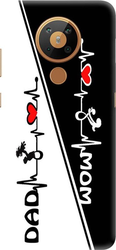 PNBEE Back Cover for Nokia 5.3, TA-1234, TA-1223, TA-1227, TA-1229 - Dad & Mom Print  (Multicolor, Hard Case, Pack of: 1)