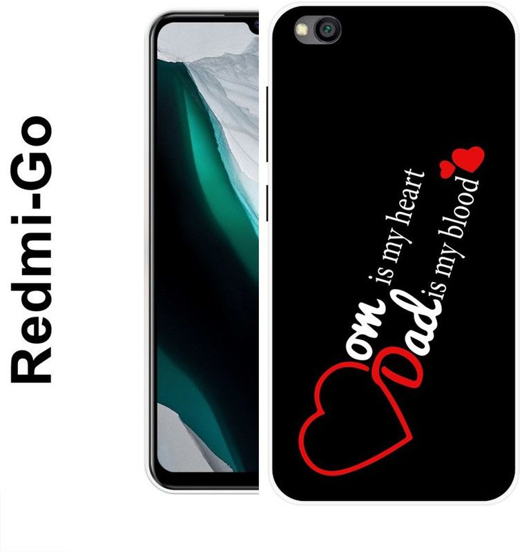 BAGRA Back Cover for Redmi Go  (Black, White, Silicon)