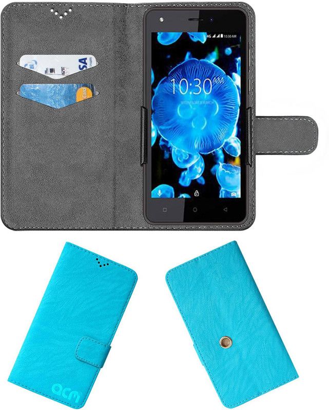 ACM Flip Cover for Karbonn K9 Kavach 4g New  (Blue, Cases with Holder, Pack of: 1)