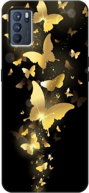 Smart Cases Back Cover for Oppo A16  (Black, Gold, Grip Case, Silicon, Pack of: 1)