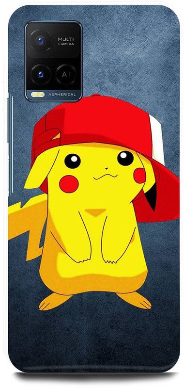 FIKORA Back Cover for Vivo Y21, V2149, PIKACHU, ART, CARTOON, YELLOW, POKEMON  (Yellow, Hard Case)