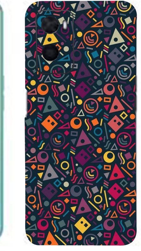 CLAXA Geometric Shapes Oppo A96 Back Skin Guard, Geometric Shapes Mobile Skin  (Geometric Shapes Skin With Super matte finish)