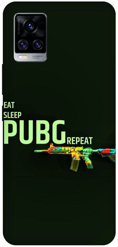 URCHIN Back Cover for Vivo V20 Pro Pubg, Pubg Map, Pubg Game, Pubg Love  (Multicolor, Shock Proof)