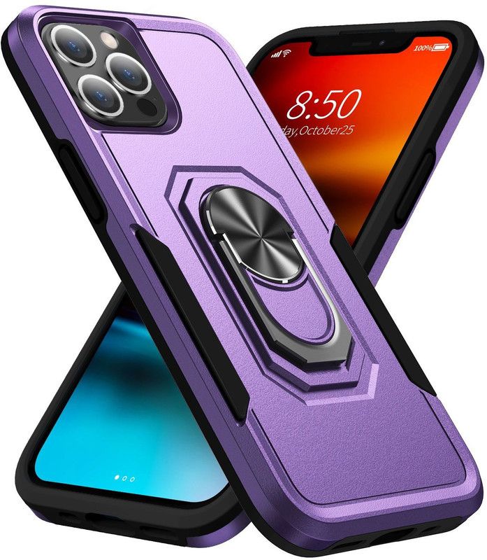 Pure Color Back Cover for Apple iPhone 12 Pro MAX (6.7 Inch)  (Purple, Dual Protection, Pack of: 1)