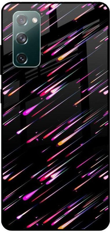 QRIOH Glass Back Cover for Samsung Galaxy S20 FE  (Multicolor, Grip Case, Silicon, Pack of: 1)