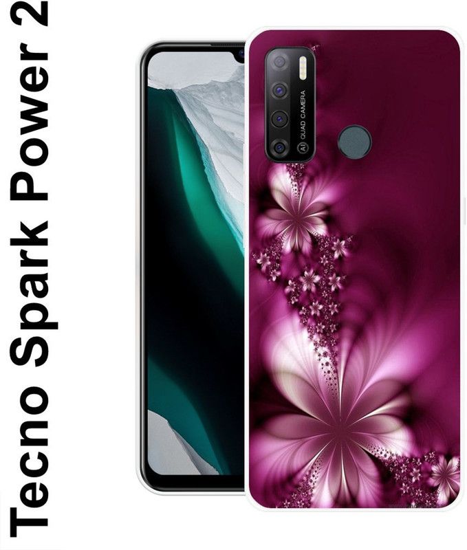 REALKING Back Cover for Tecno Spark Power 2  (Purple, Grip Case, Silicon)