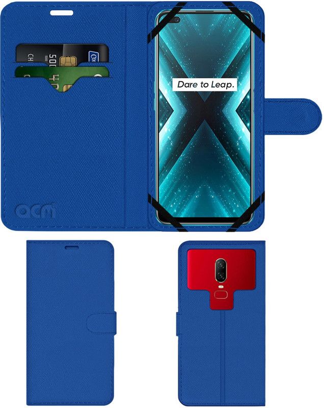 ACM Flip Cover for Realme X3 Superzoom  (Blue, Cases with Holder, Pack of: 1)